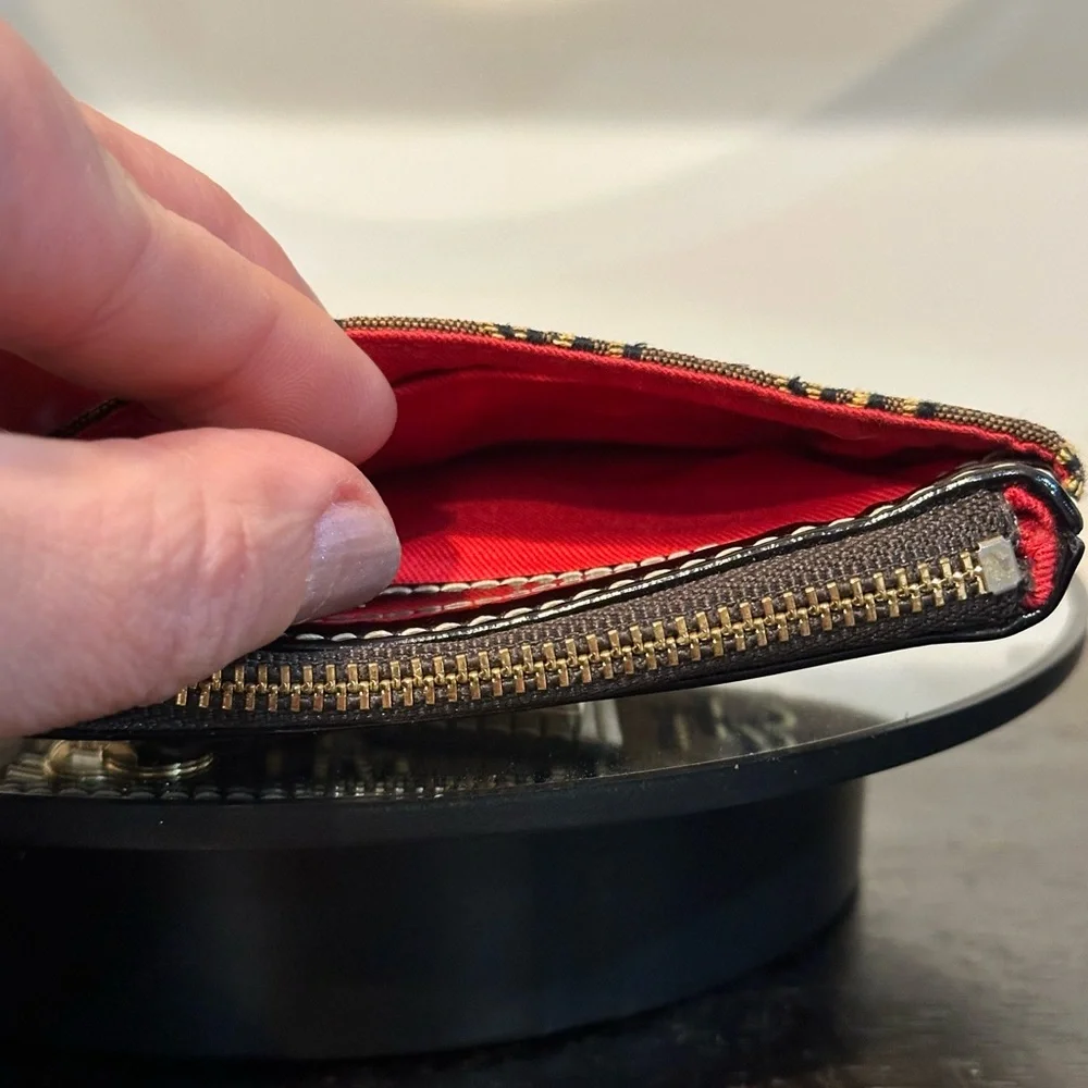 Dooney & Bourke Brown and Black Logo Wallet - Picture 9 of 12